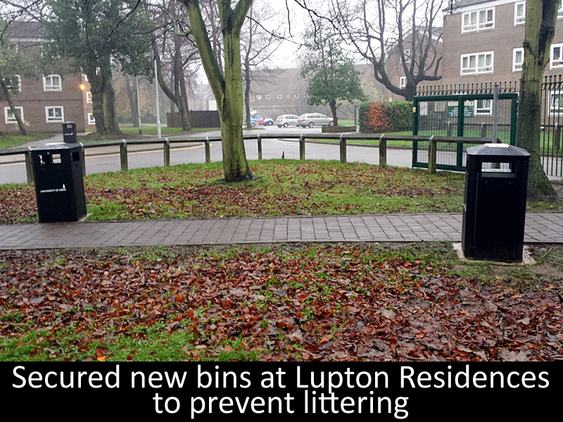 Record of Action Lupton bins