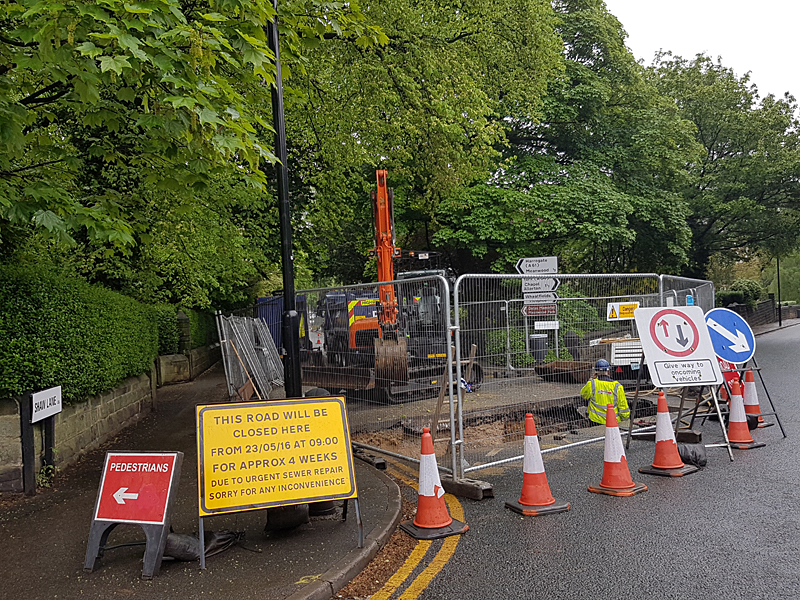 Shaw Lane Grove Lane roadworks